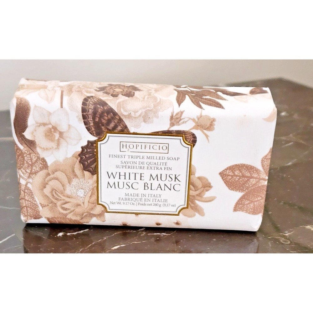 Hopificio Finest Italian Triple Milled Soap in White Musk  9.17 oz